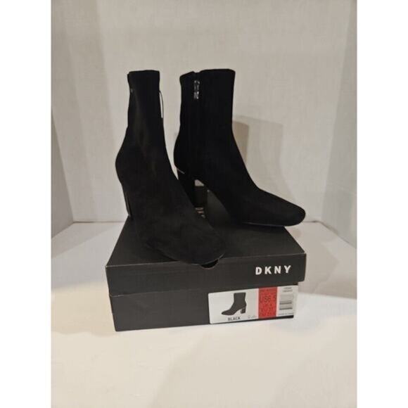 DKNY Ladies' Stretch Cavale Heeled Boot / Color Black/‎ Size 6.5 / New - Picture 2 of 15